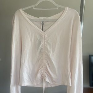 NWT LA Made White Top with Cinching